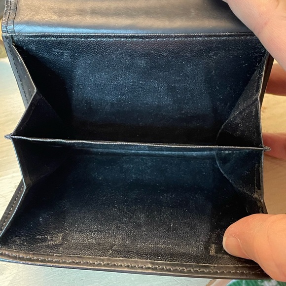 Burberry compact wallet in smooth black leather - Picture 7 of 12